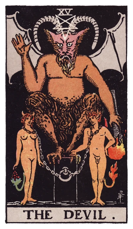 恶魔 tarot card