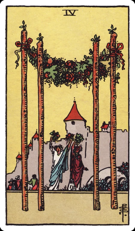 权杖四 tarot card