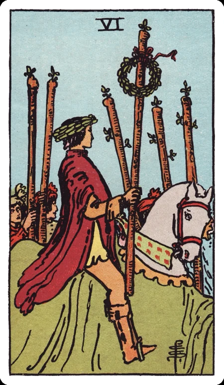 权杖六 tarot card
