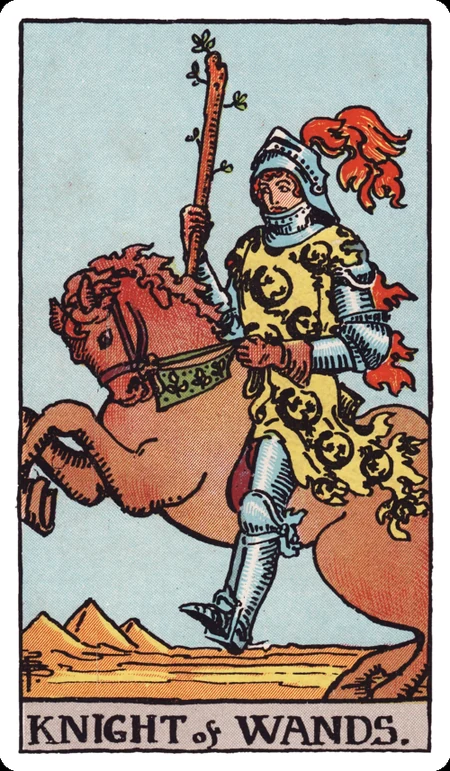 权杖骑士 tarot card