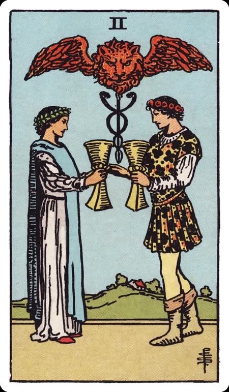 圣杯二 tarot card