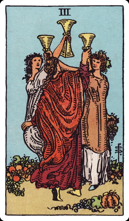 圣杯三 tarot card