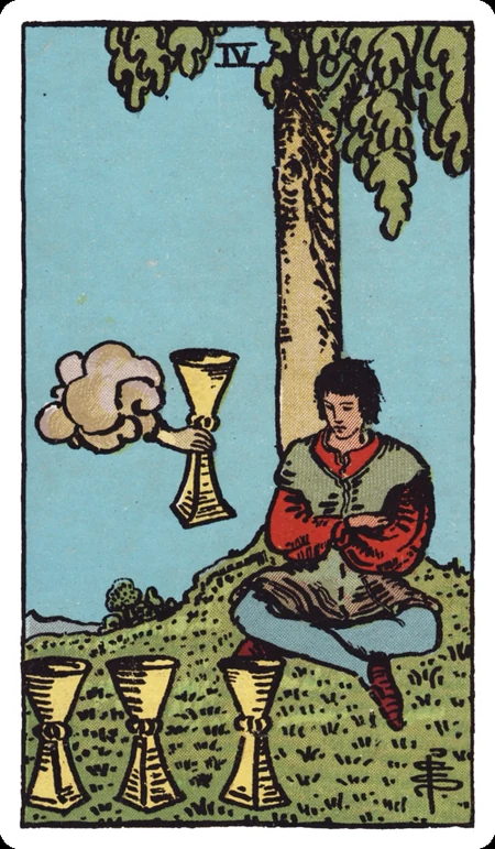圣杯四 tarot card