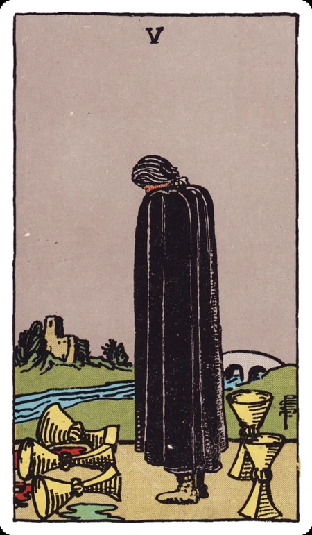 圣杯五 tarot card