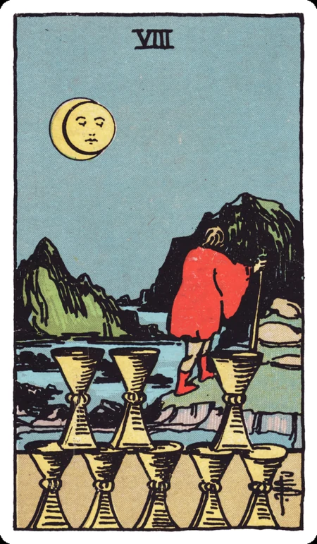 圣杯八 tarot card