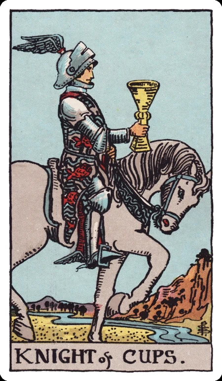 圣杯骑士 tarot card