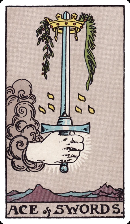 宝剑一 tarot card