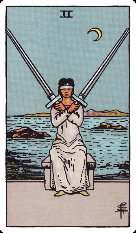 宝剑二 tarot card