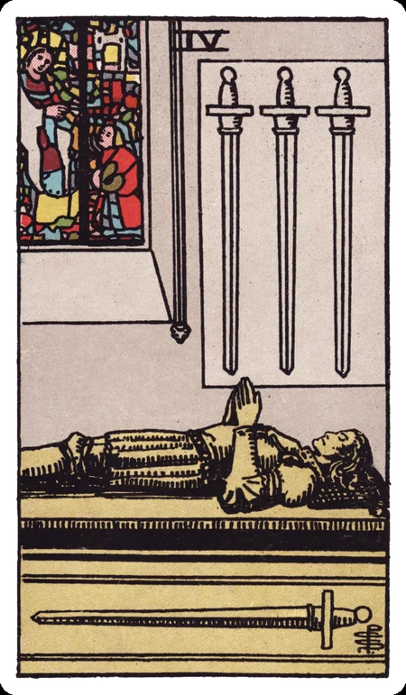 宝剑四 tarot card