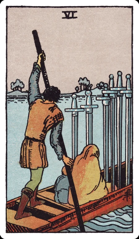 宝剑六 tarot card