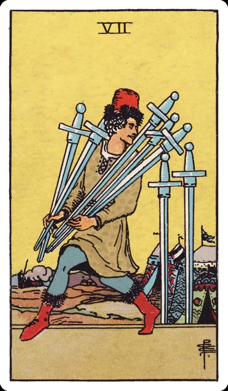 宝剑七 tarot card