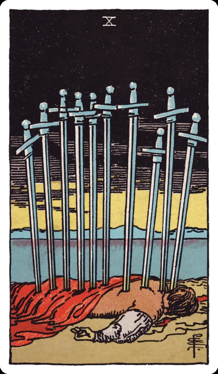 宝剑十 tarot card