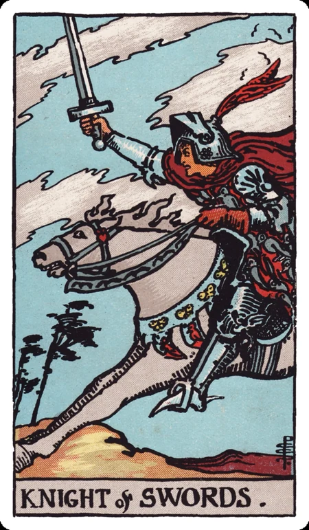 宝剑骑士 tarot card