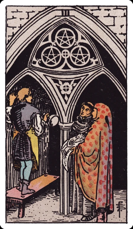 星币三 tarot card