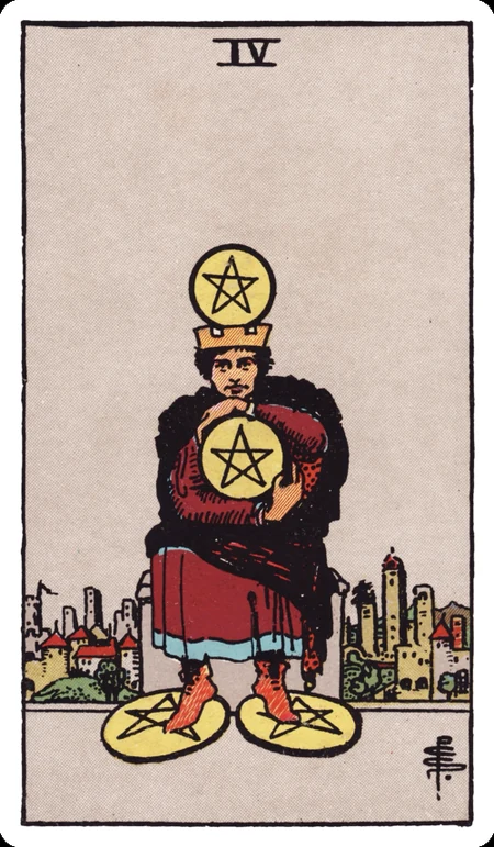 星币四 tarot card
