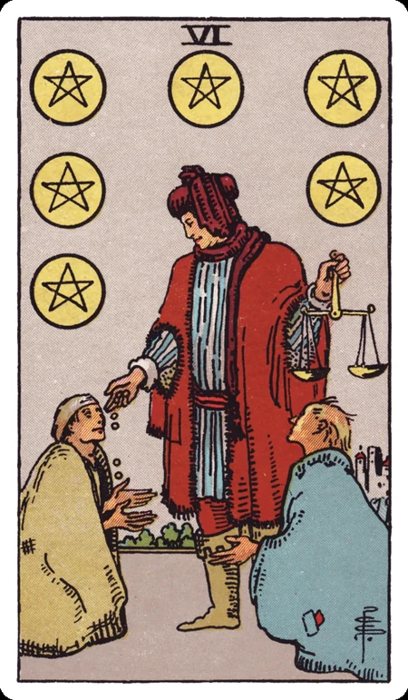 星币六 tarot card