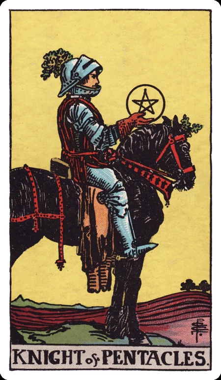 星币骑士 tarot card